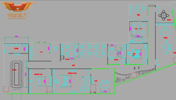 齐齐哈尔办公家具企业的办公室平面图