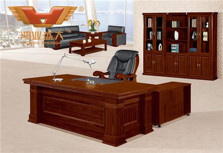 实木办公桌班台 简约实木办公家具 现代品牌买办桌HY-D5622